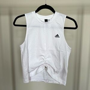 Adidas Women’s Cotton Cinch Tank Top | White